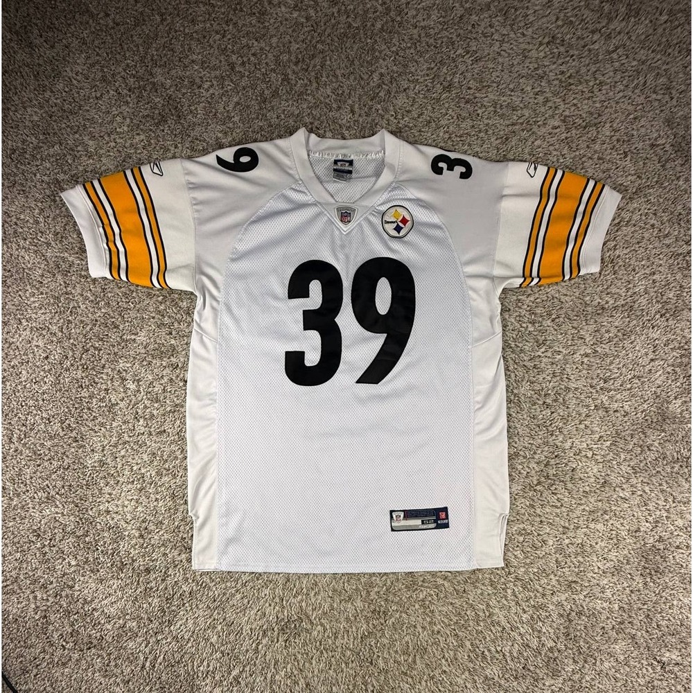 2007 Reebok Willie Parker #39 Pittsburgh Steelers Authentic White Jersey Size 52